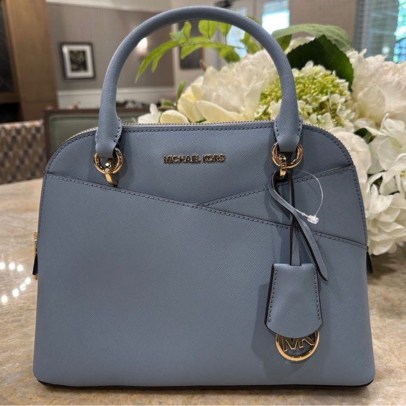 Michael Kors Jet Set Travel Medium Saffiano Leather Dome Satchel Crossbody Bag - Picture 3 of 12